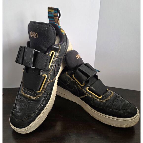 Nike AIR Force 1 Utility BHM QS Men\'s BV7783 001 Size 14